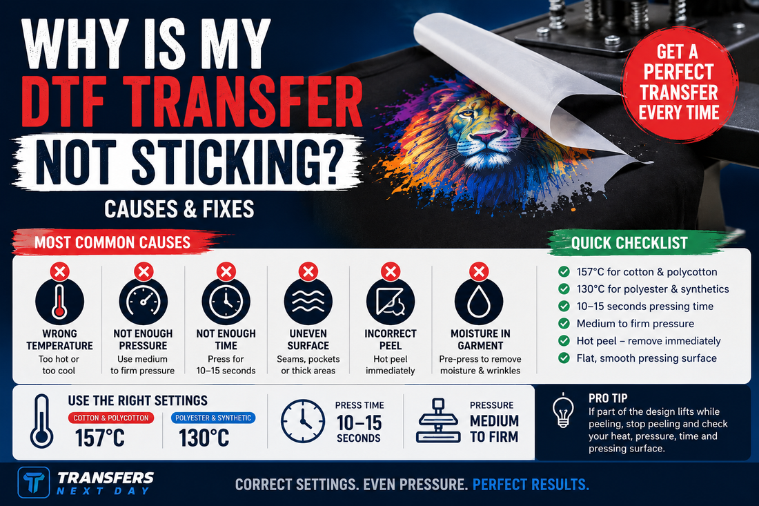Why Is My DTF Transfer Not Sticking? Causes & Fixes