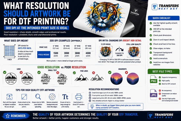 What Resolution Should Artwork Be for DTF Printing?