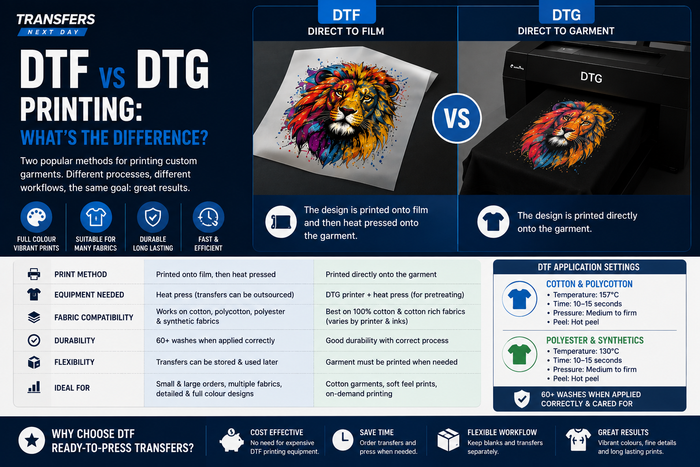 DTF vs DTG Printing: What’s the Difference?