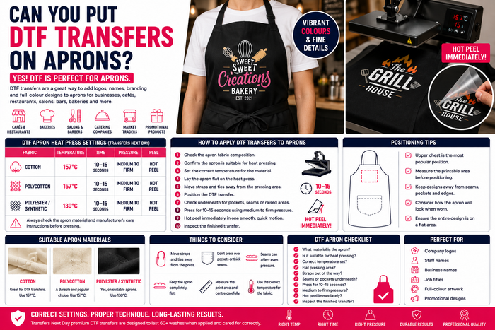 Can You Put DTF Transfers on Aprons?