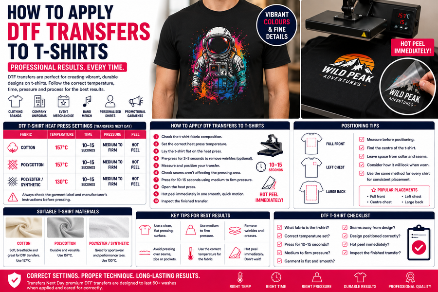 How to Apply DTF Transfers to T-Shirts