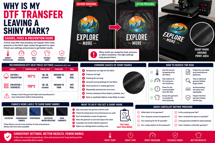 Why Is My DTF Transfer Leaving a Shiny Mark?