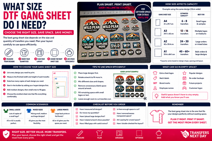 What Size DTF Gang Sheet Do I Need?